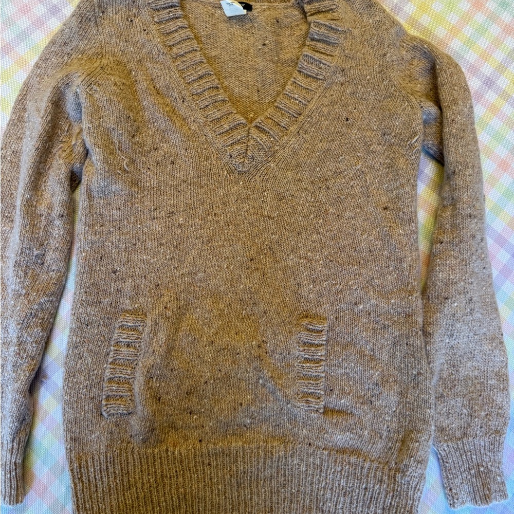 J. Crew Women's Brown V-Neck Sweater